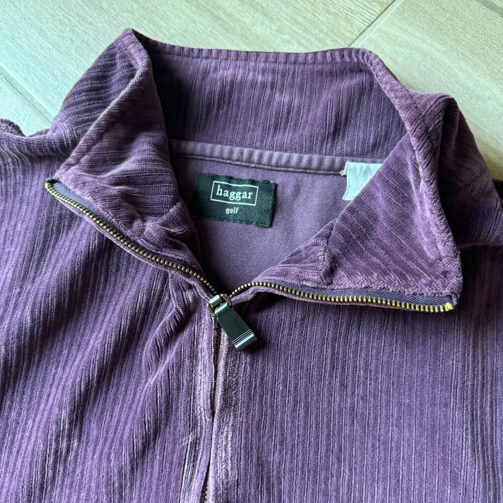 Haggar Golf Velvety Soft 1/4 Zip Pullover – Men’s L